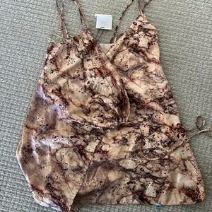 Zara spaghetti strap wrap shirt